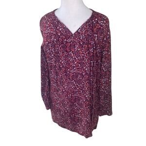 REFORMATION Cotswold Mini Dress V Neck Relaxed Fit Long Sleeve Floral SMALL